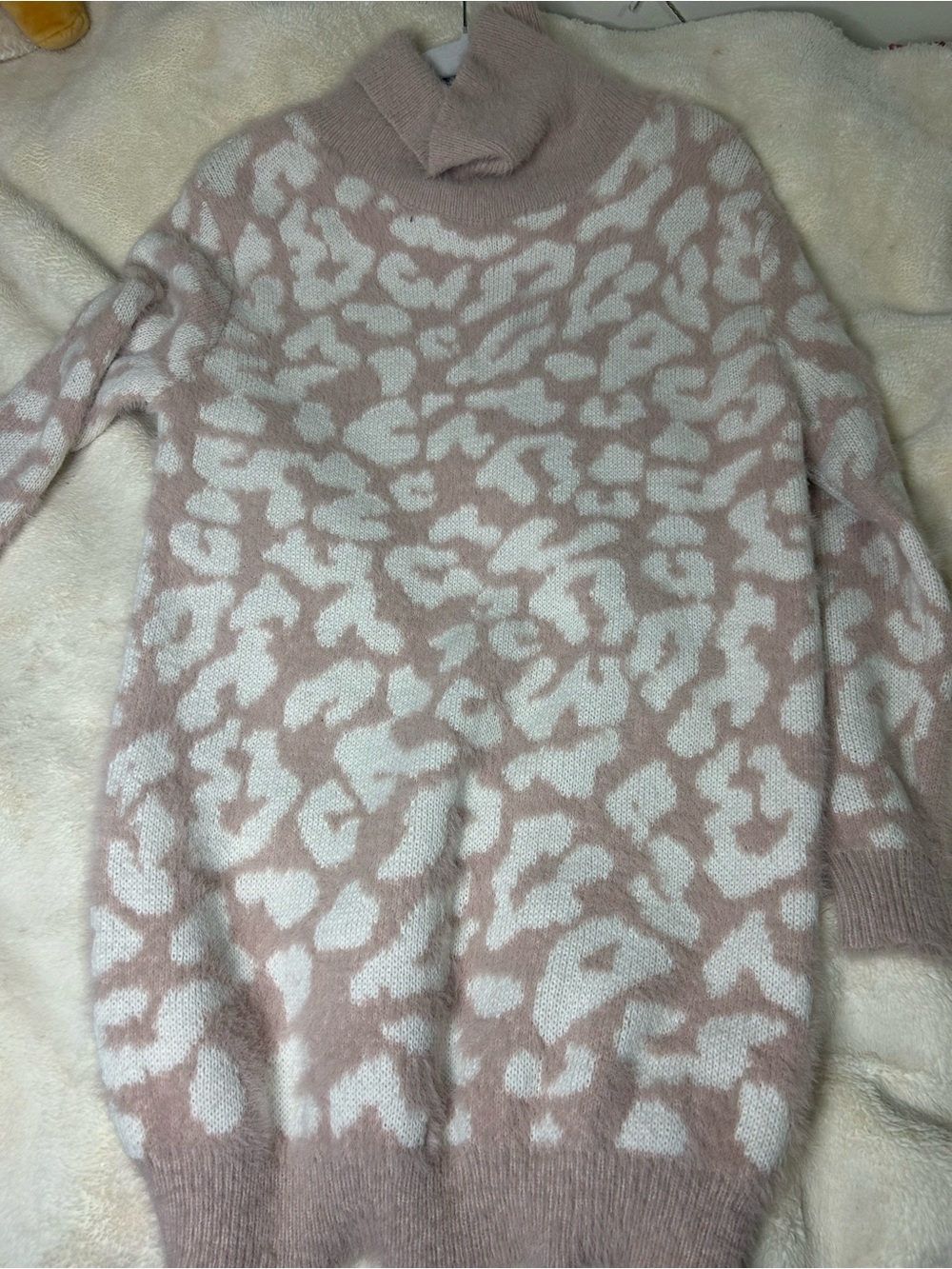 NWT size small sweater dress leopard print